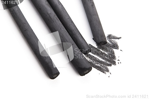 Image of Artist's black charcoal with smudge