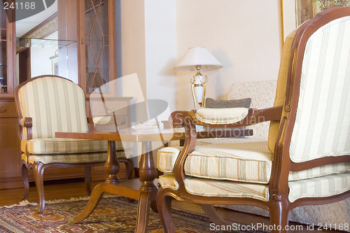 Image of Furniture in a hotel suite room

