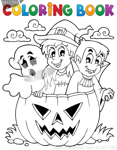 Image of Coloring book Halloween character 5