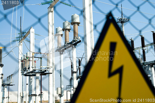 Image of high voltage warning sign