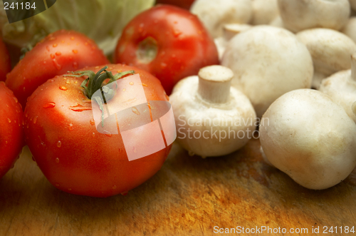 Image of fresh wet vegetables