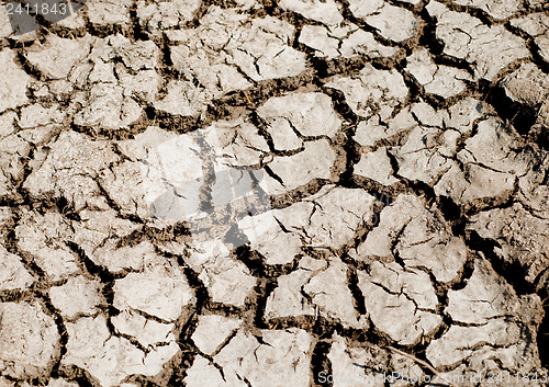 Image of desert rough land dry crack erosion