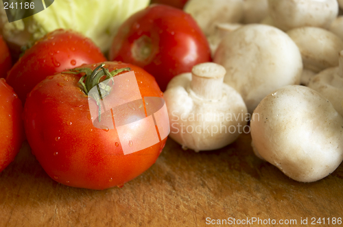 Image of fresh wet vegetables