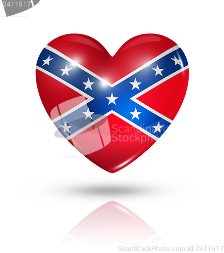 Image of Love confederate, heart flag icon