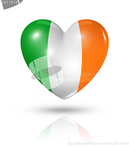 Image of Love Ireland, heart flag icon