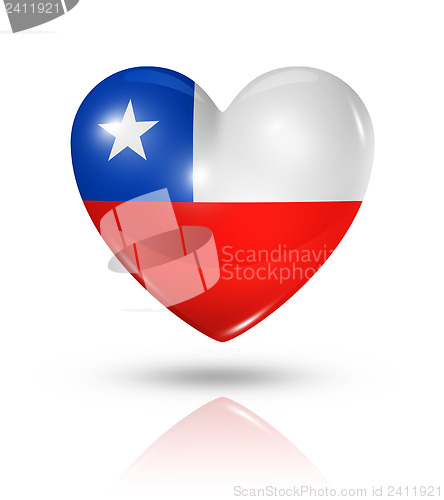 Image of Love Chile, heart flag icon