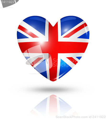 Image of Love United Kingdom, heart flag icon