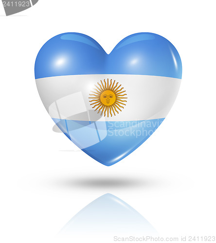 Image of Love Argentina, heart flag icon