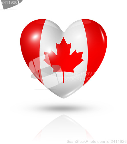 Image of Love Canada, heart flag icon