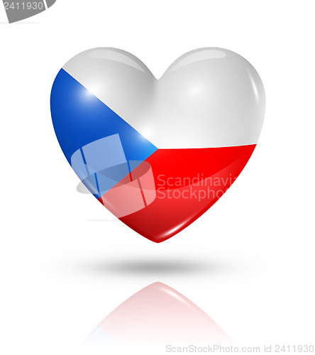 Image of Love Czech Republic, heart flag icon