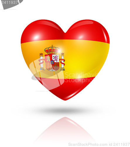 Image of Love Spain, heart flag icon