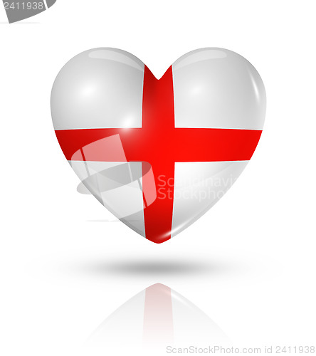 Image of Love England, heart flag icon