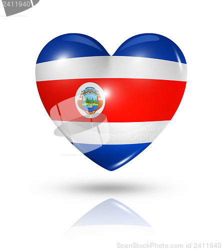 Image of Love Costa Rica, heart flag icon