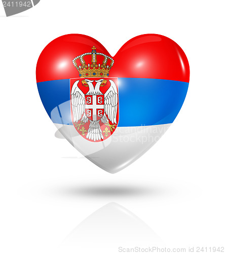 Image of Love Serbia, heart flag icon