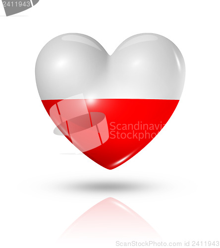 Image of Love Poland, heart flag icon