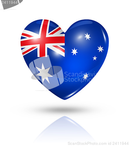 Image of Love Australia, heart flag icon