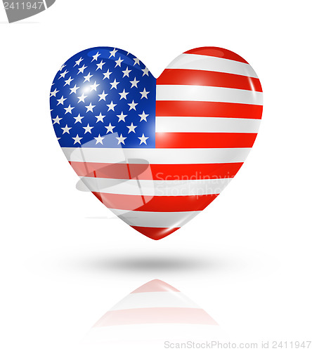 Image of Love USA, heart flag icon