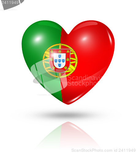 Image of Love Portugal, heart flag icon