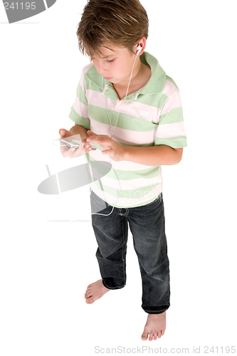 Image of Child using audio device
