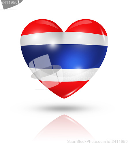 Image of Love Thailand, heart flag icon