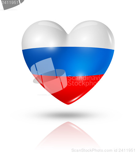 Image of Love Russia, heart flag icon