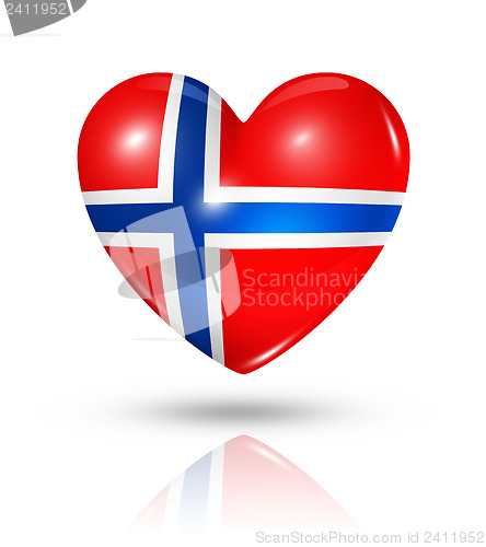 Image of Love Norway, heart flag icon