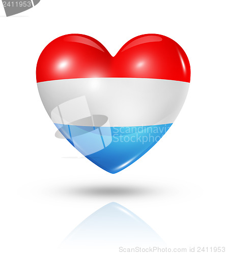 Image of Love Luxembourg, heart flag icon