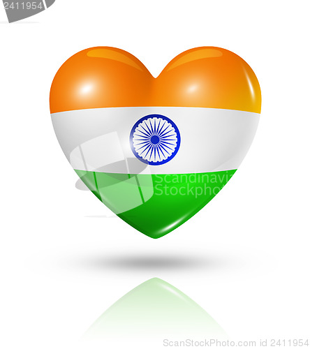Image of Love India, heart flag icon
