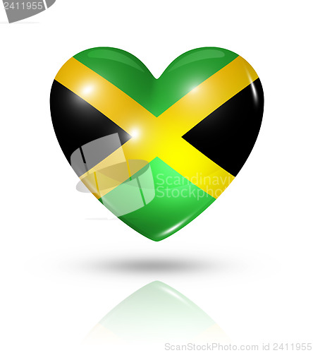 Image of Love Jamaica, heart flag icon