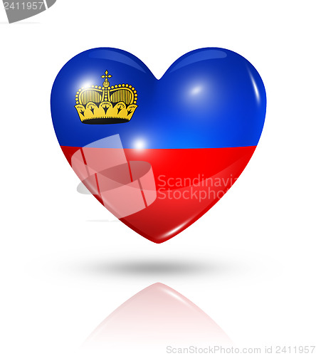 Image of Love Liechtenstein, heart flag icon