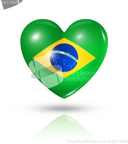 Image of Love Brazil, heart flag icon