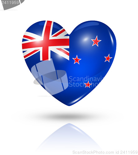 Image of Love New Zealand, heart flag icon