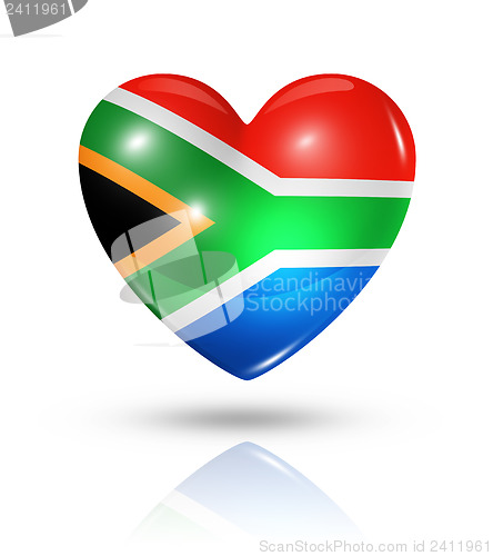 Image of Love South Africa, heart flag icon
