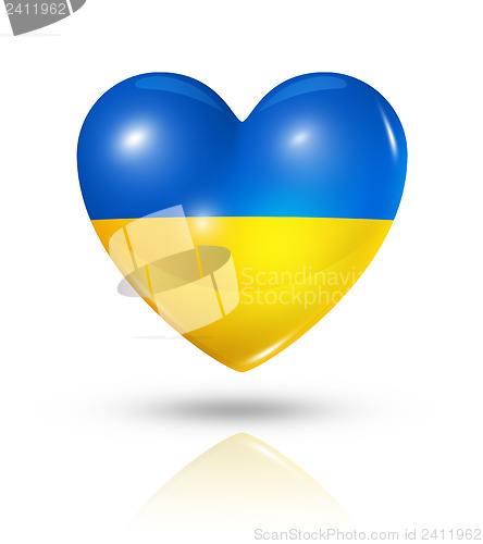 Image of Love Ukraine, heart flag icon
