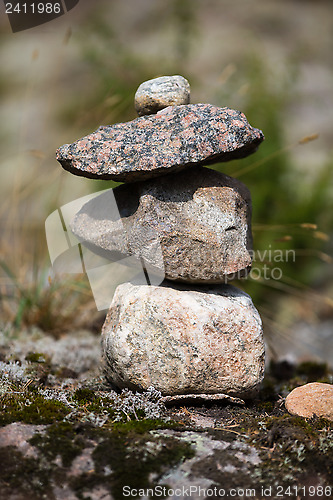 Image of Stone trail marker