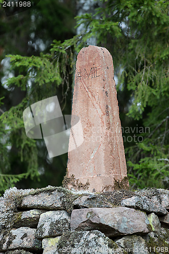 Image of Stone mile marker