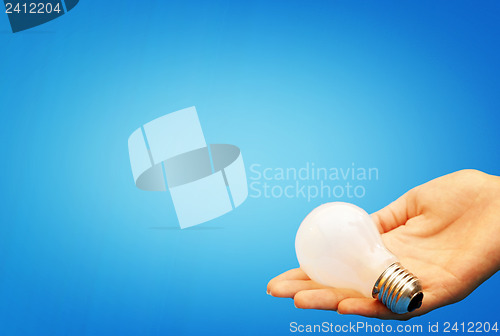 Image of Background with lit lightbulb
