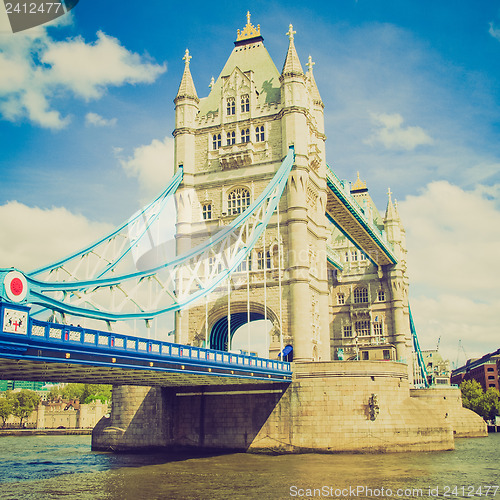 Image of Vintage look Tower Bridge, London