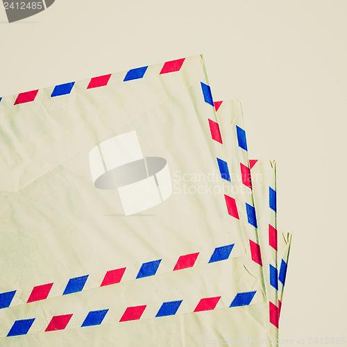 Image of Retro look Airmail letter