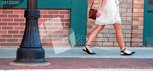 Image of European female shopper.