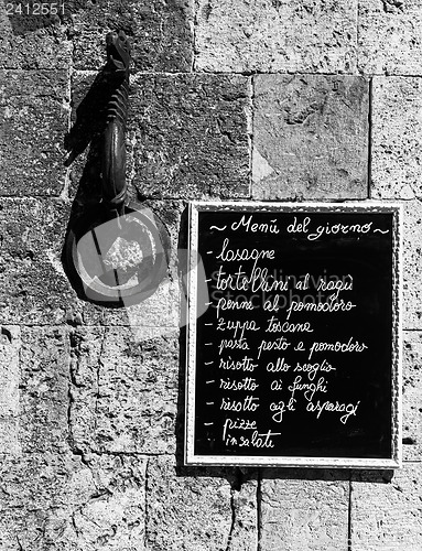 Image of Italian Menu