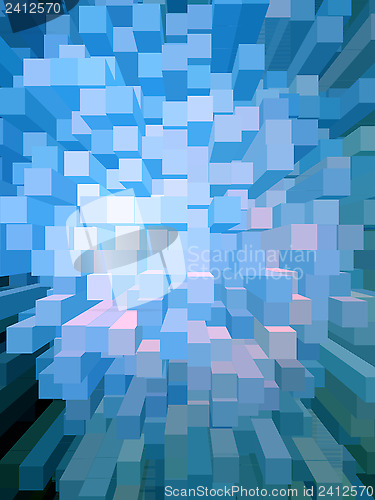 Image of blue texture with unusual square shapes