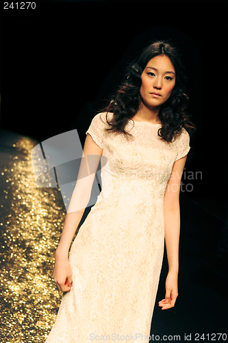 Image of Asian model on the catwalk