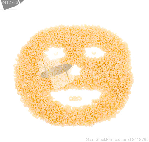 Image of attractives face from pasta