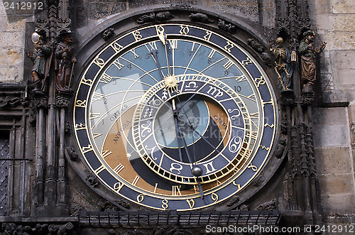 Image of Famous medieval astronomical clock in Prague, Czech Republic