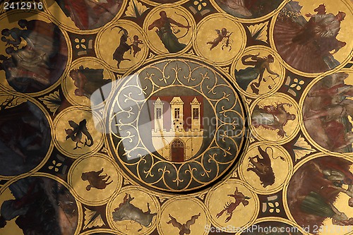 Image of Famous medieval astronomical clock in Prague, Czech Republic