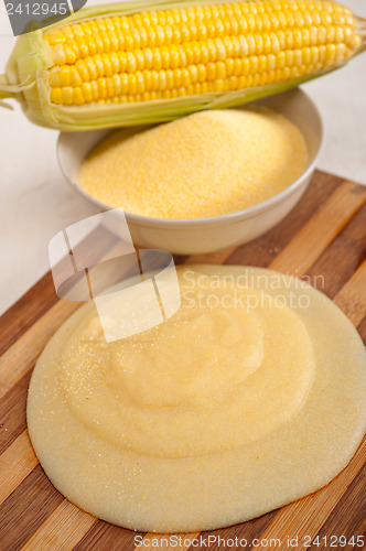 Image of polenta corn maize flour cream