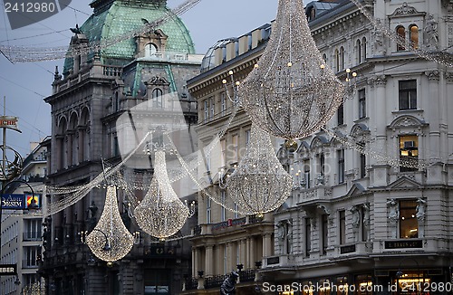 Image of Christmas decoration in Graben street, Vienna, Austria