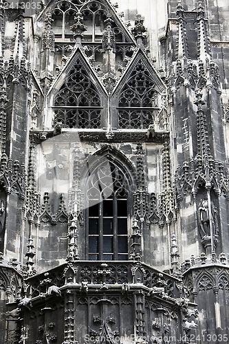 Image of Exterior detail from Stephansdom cathedral - Vienna, Austria.