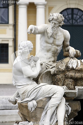 Image of Vienna - fountain in castle Schoenbrunn